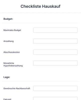 Formular Checklist Checklisten-Formulare - Formular Vorlagen | Jotform