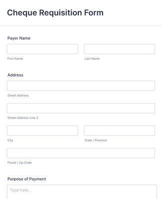 Form Templates: Cheque Requisition Form