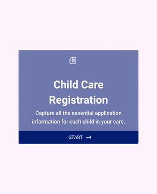 Form Templates: Child Care Registration
