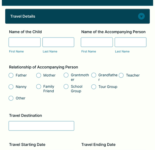 Child Travel Consent Form Template | Jotform