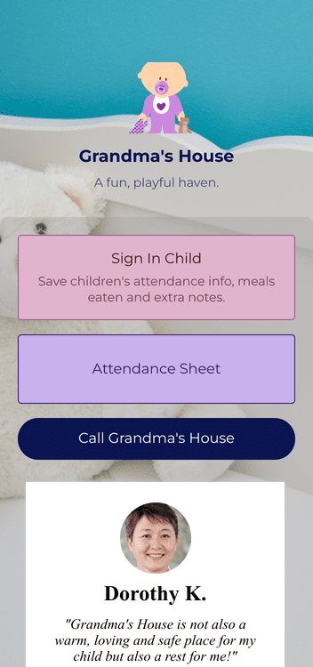 Childcare Sign In App