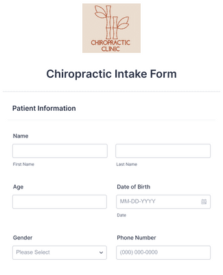 Form Templates: Chiropractic Intake Form