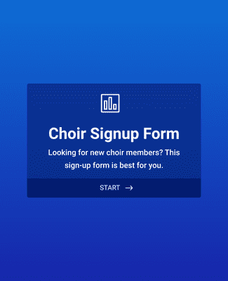 Form Templates: Choir Signup Form