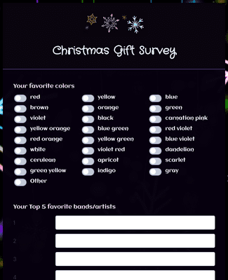 Christmas Gift Survey Form Template | Jotform