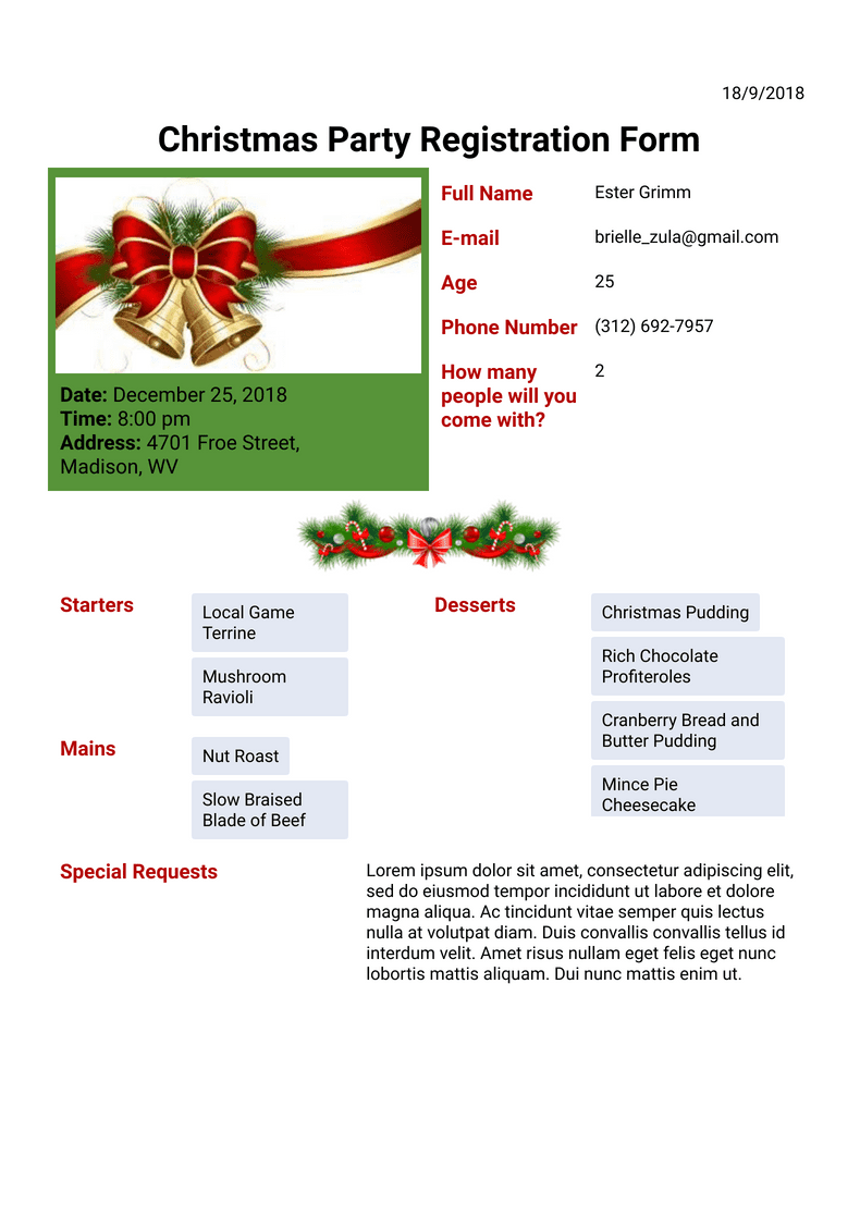 PDF Templates: Christmas Party Invitation Template