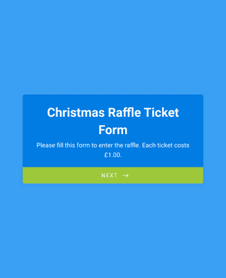 Christmas Raffle Ticket Form