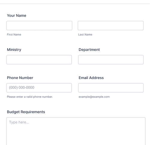 Church Budget Request Form Template | Jotform