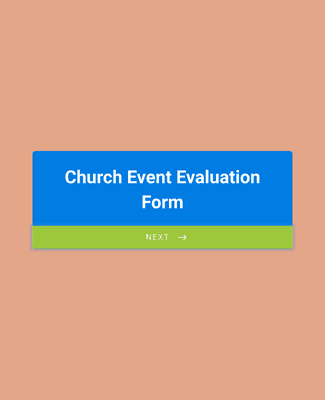 Form Templates: Church Event Evaluation Form