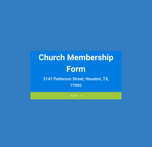 Form Templates: Church Membership Form