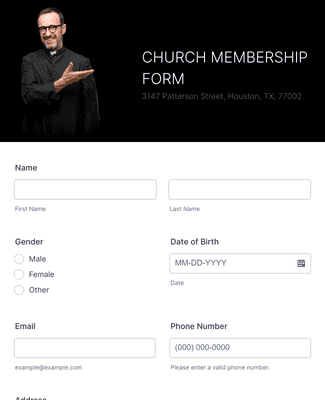 Template church-membership-form