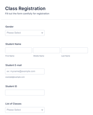 Tutorial Student Registration Form Template | Jotform