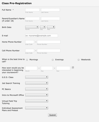Class Registration Form Template | Jotform