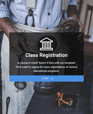 Form Templates: Course Registration Form
