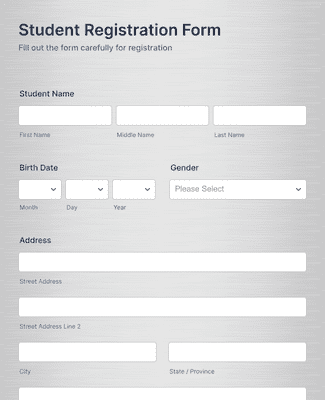 Course Registration Form
