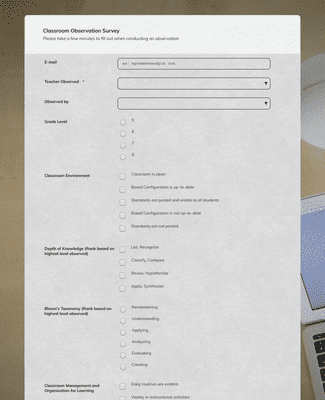 Quality Teaching Rounds Observation Form Teacher Observation Form Template | Jotform