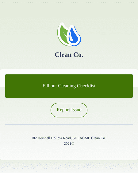 Cleaning Inspection Checklist App