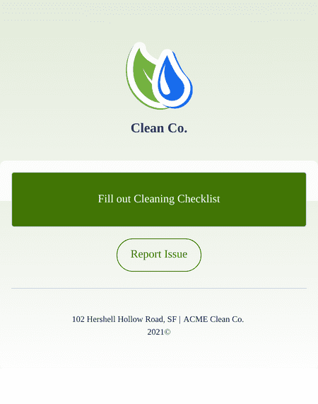 Cleaning Inspection Checklist App