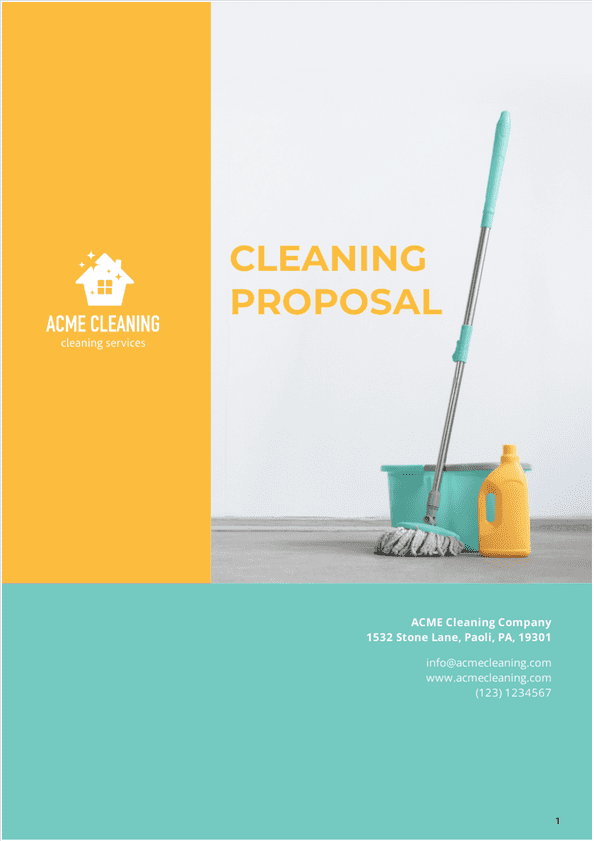 Cleaning Proposal Template Sign Templates Jotform 
