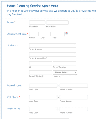 Form Templates: Cleaning Service Agreement Form