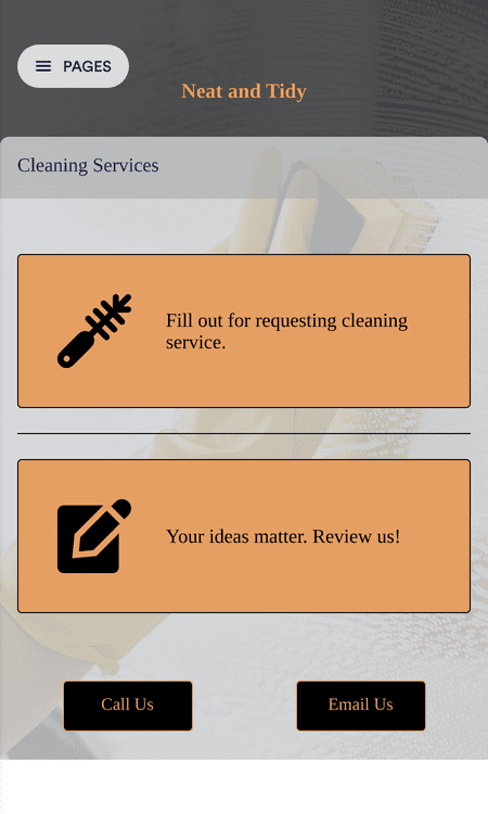 Template cleaning-service-app
