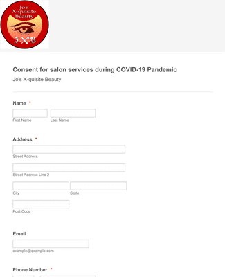 Form Templates: Client Consent for Salon Services During COVID 19 Pandemic 
