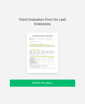 Client Evaluation Form for Lash Extensions