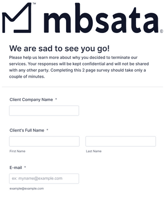 Client Exit Survey Form Template | Jotform