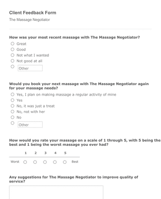 Client Feedback Form Template | Jotform