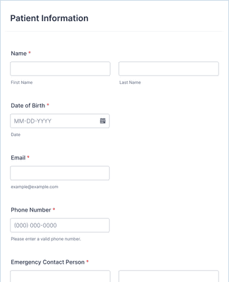 Client History and Health Intake Form Template | Jotform