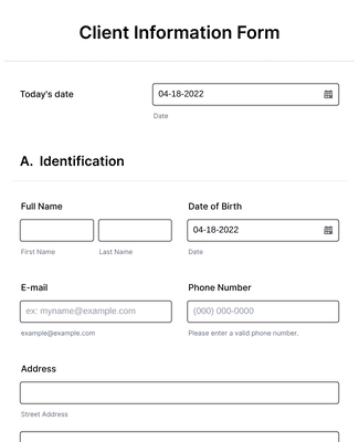 Prospective Client Form Template | Jotform