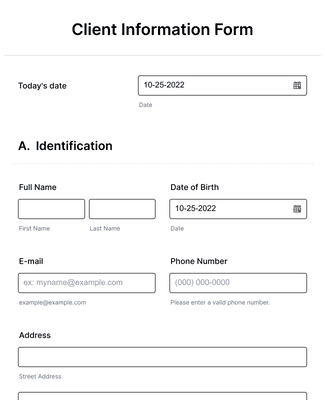 Community Information Form Community Information Form - 2022 1.2 Form Template | Jotform
