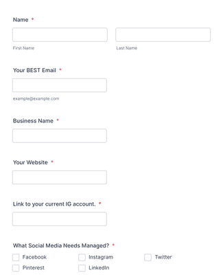 Form Templates: Client Onboarding Form