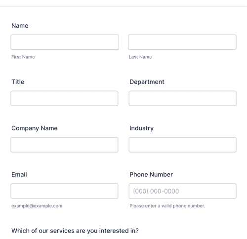 Form Templates: Client Questionnaire