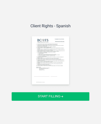Form Templates: Client Rights Spanish 