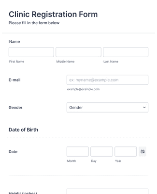 Clinic Registration Form Template | Jotform