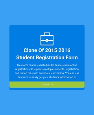 Form Templates: Student Registration Form For Dance Studio