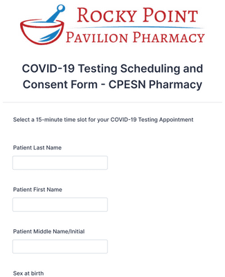COVID-19 Testing Authorization Form - CPESN Pharmacy