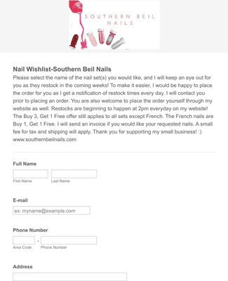 Clone of Nail Wishlist-Southern Beil Nails