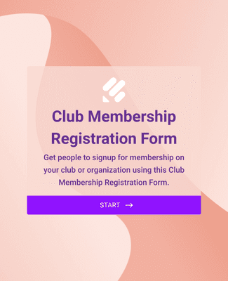 Form Templates: Club Membership Registration Form