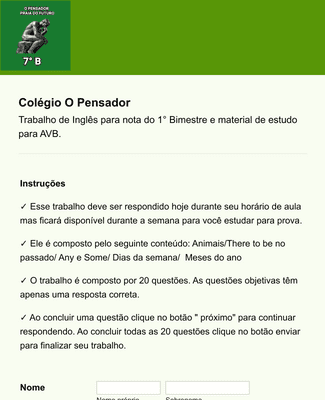 COLÉGIO O PENSADOR PF - 7°B (Trab.)