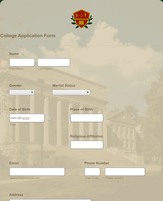 University Application Form Template | Jotform