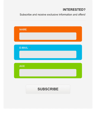 Colorful Subscribe Form