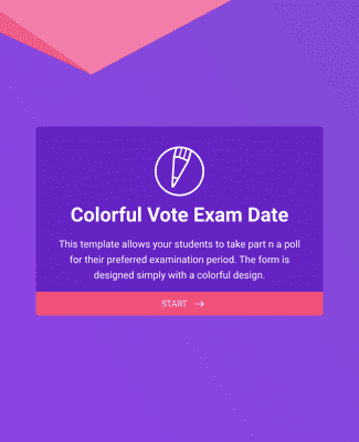 Form Templates: Exam Date Poll Colorful