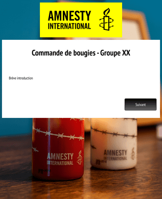 Commande bougies Amnesty 2