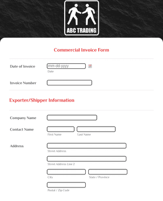 Form Templates: Commercial Invoice Form