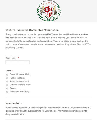 Committee Nomination Form