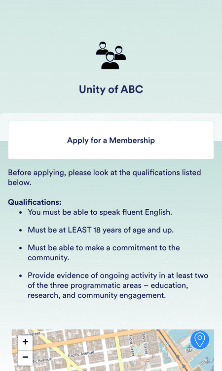 Community Membership App