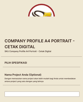 COMPANY PROFILE A4 PORTRAIT - CETAK DIGITAL