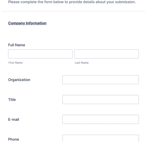 Competition Entry Form Template | Jotform