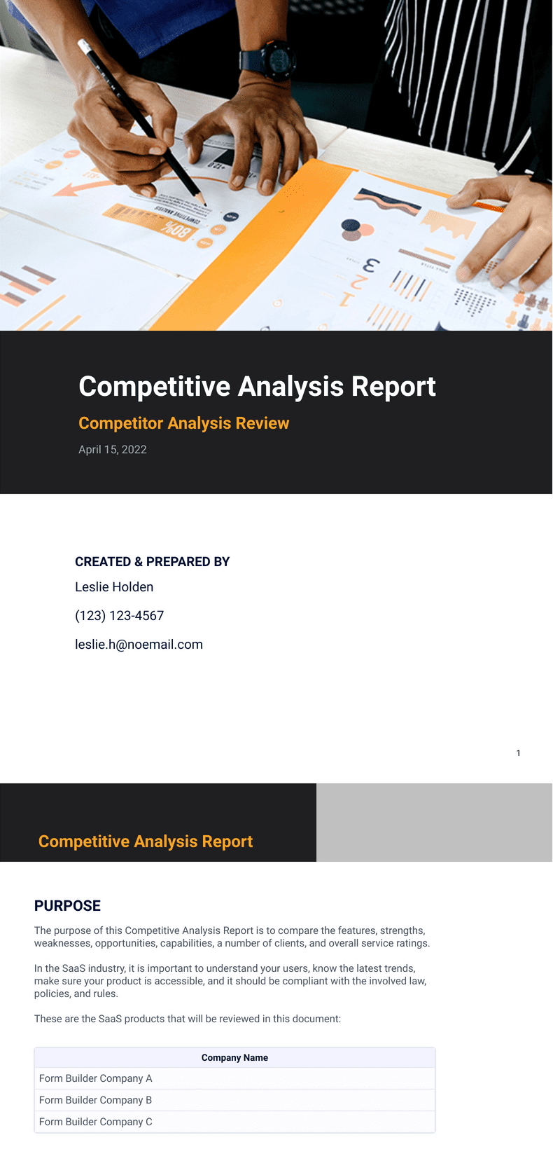 Competitor Analysis Report - 10+ Examples, Format, Pdf
